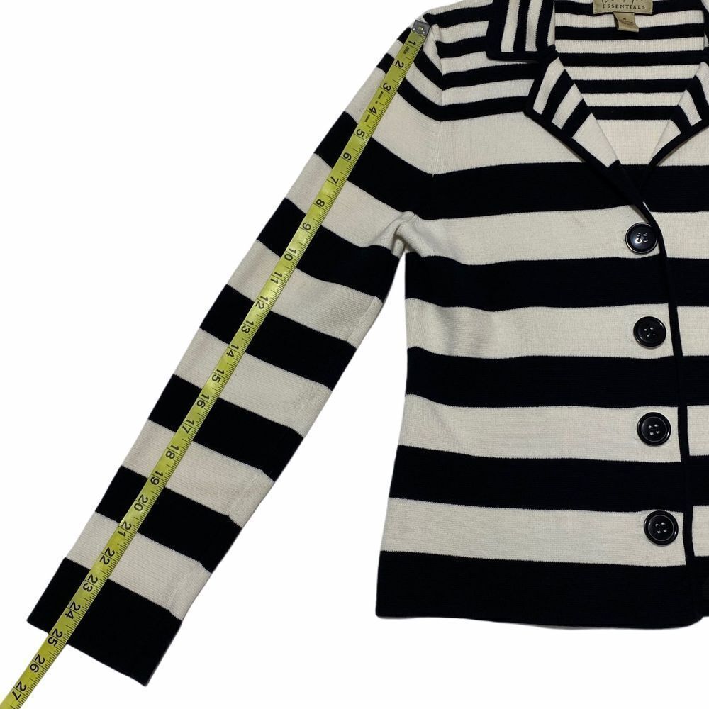 BOUTIQUE Essentials Striped Button Down Jacket M - image 7